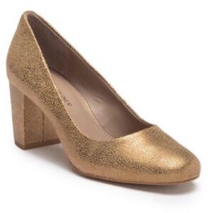 NWOT Donald J. Pliner Paris Metallic Gold Heels